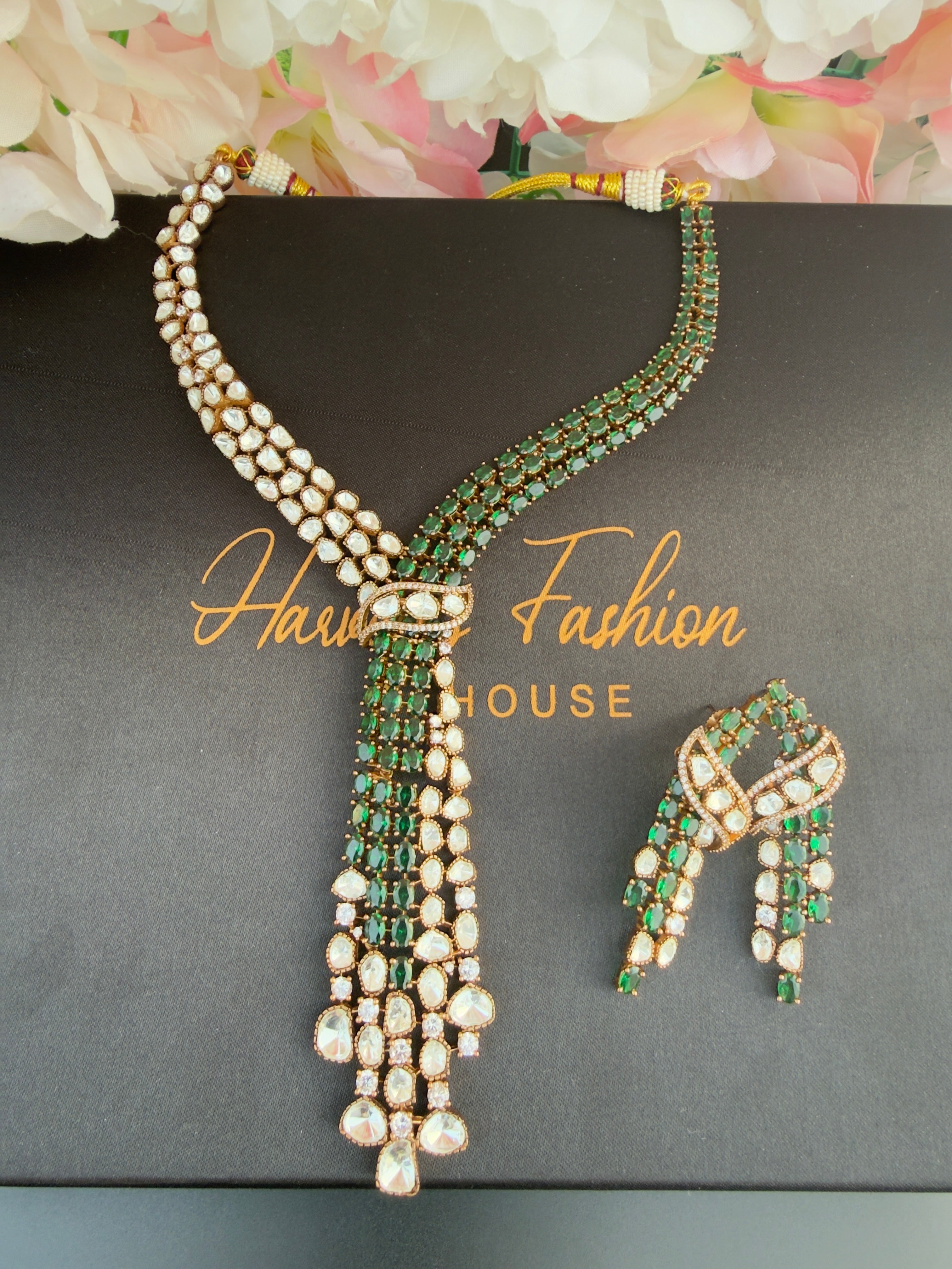 Moissanite designer necklace set
