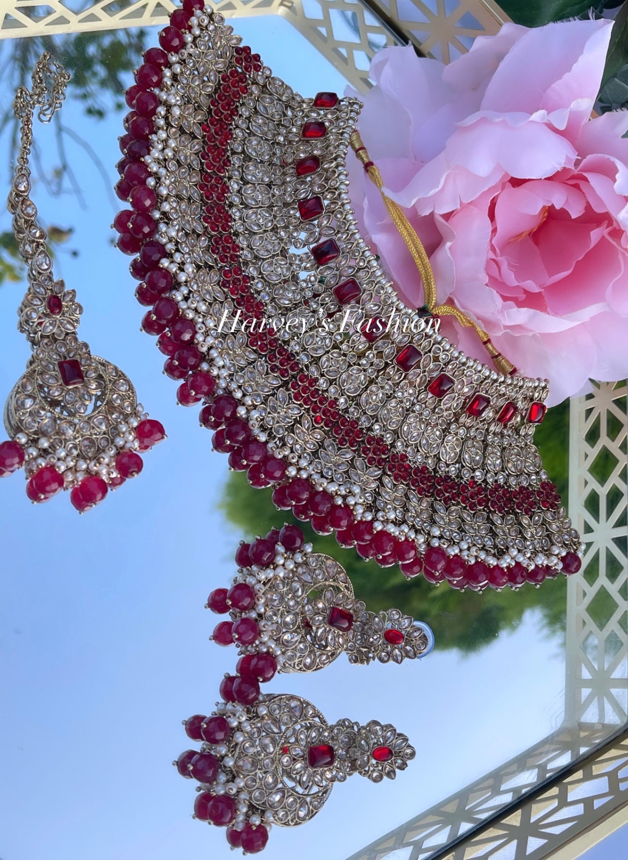 Noor Red Bridal Set