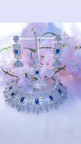 American Diamond Choker Set