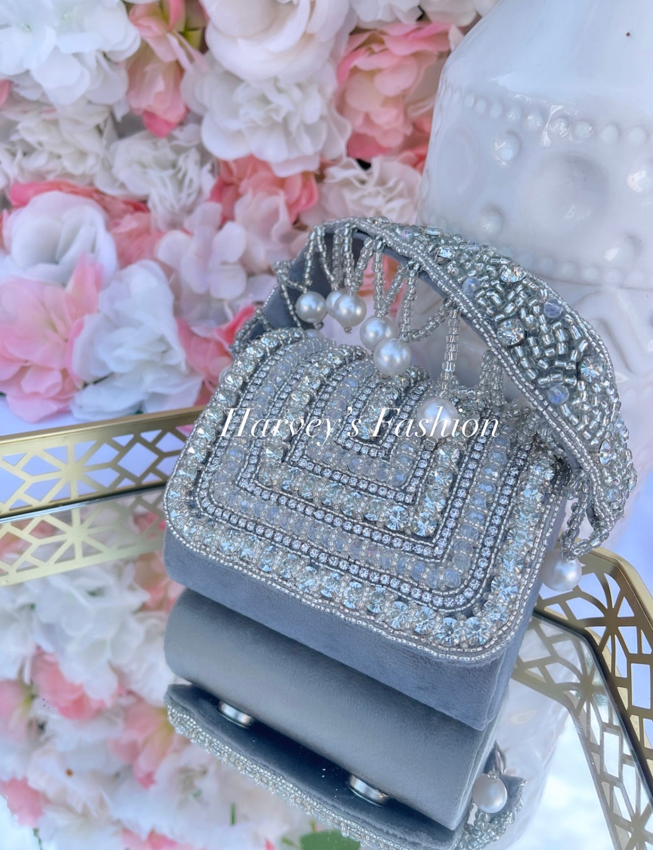 Grey Clutch Bag