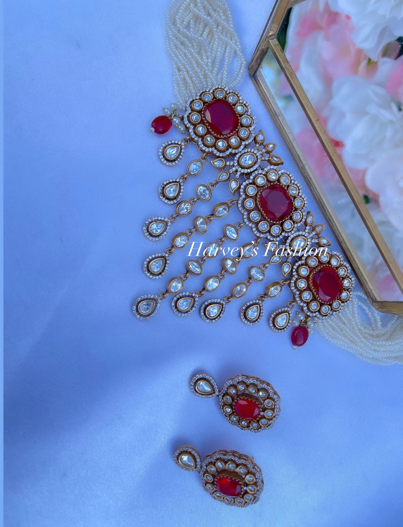 Kundan Ruby Choker Set