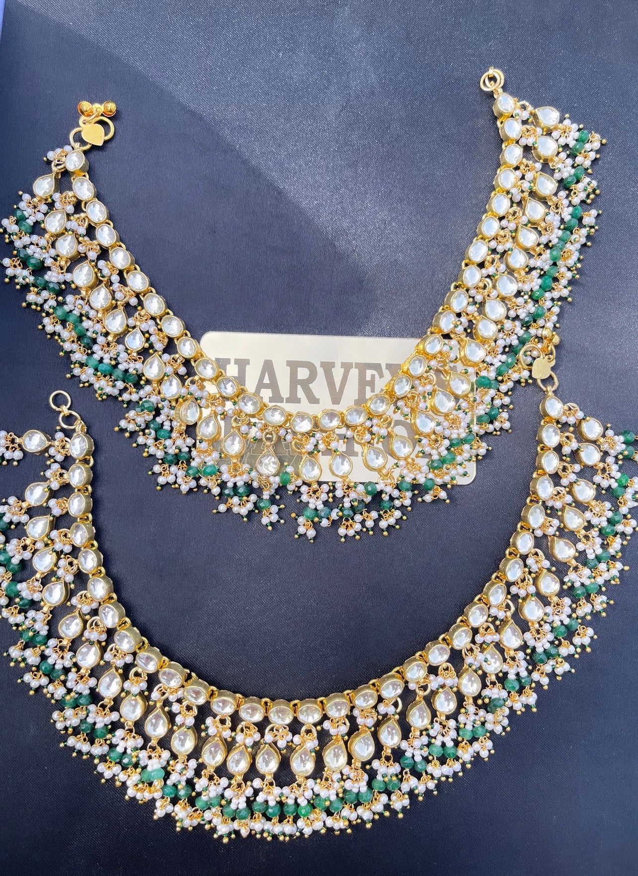 Green Pachi Kundan Payals