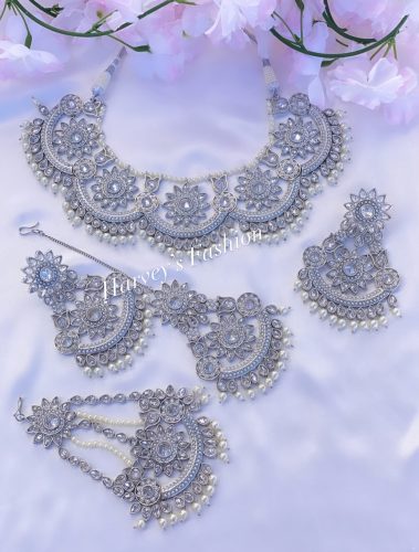 Meena Necklace Set with jhumar