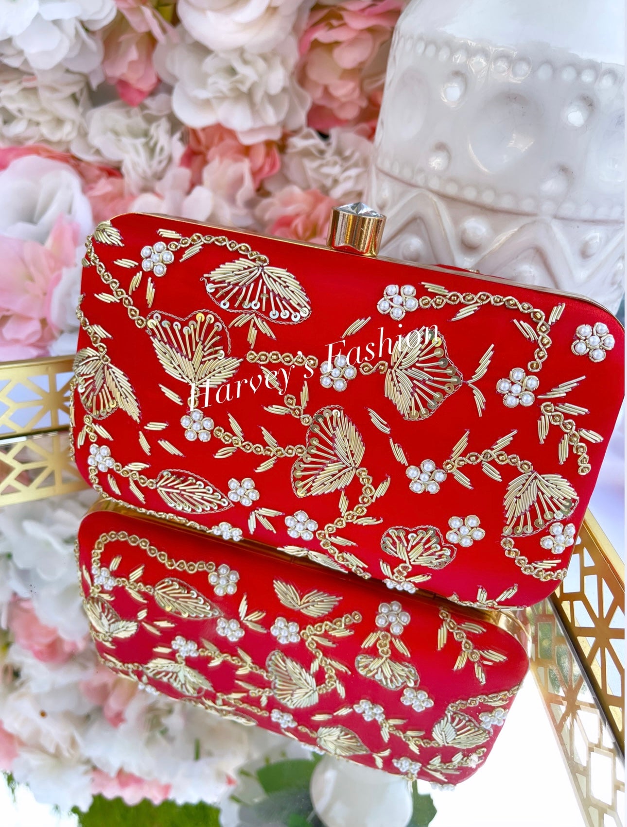 Gurleen Red Clutch Bag