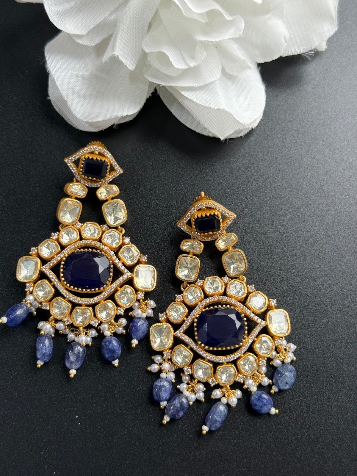 Jesika premium quality navy earring