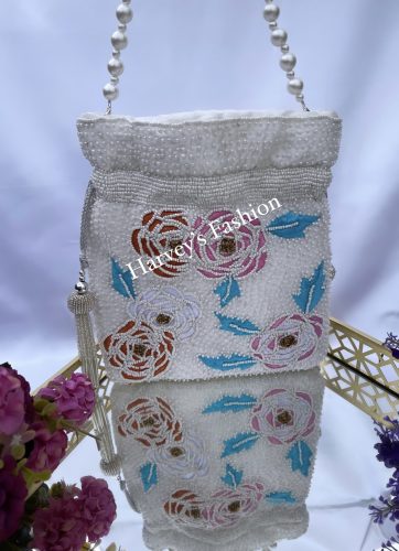 Hammy White Potli Bag