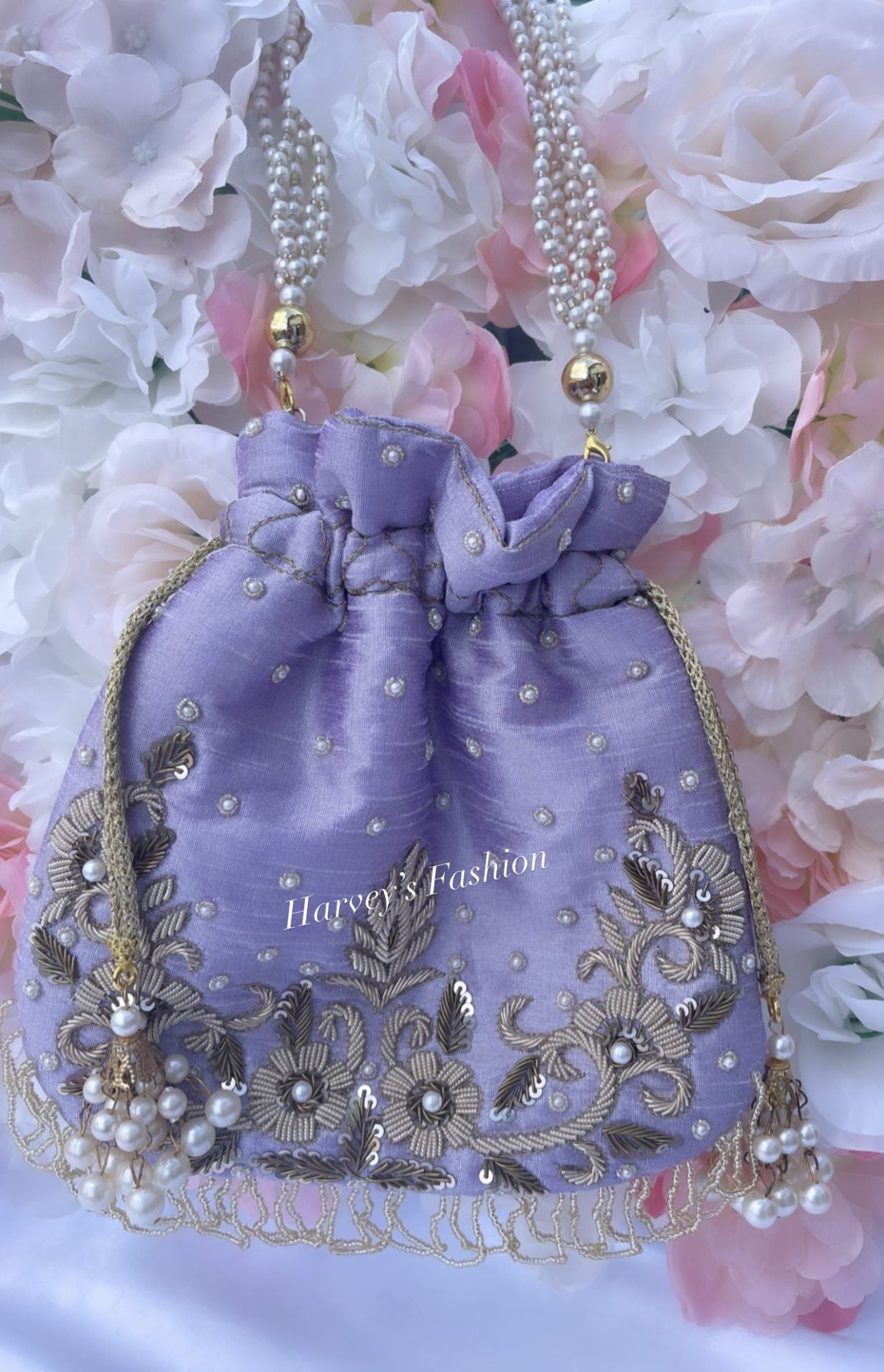 NIMRAH Lilac Potli Bag