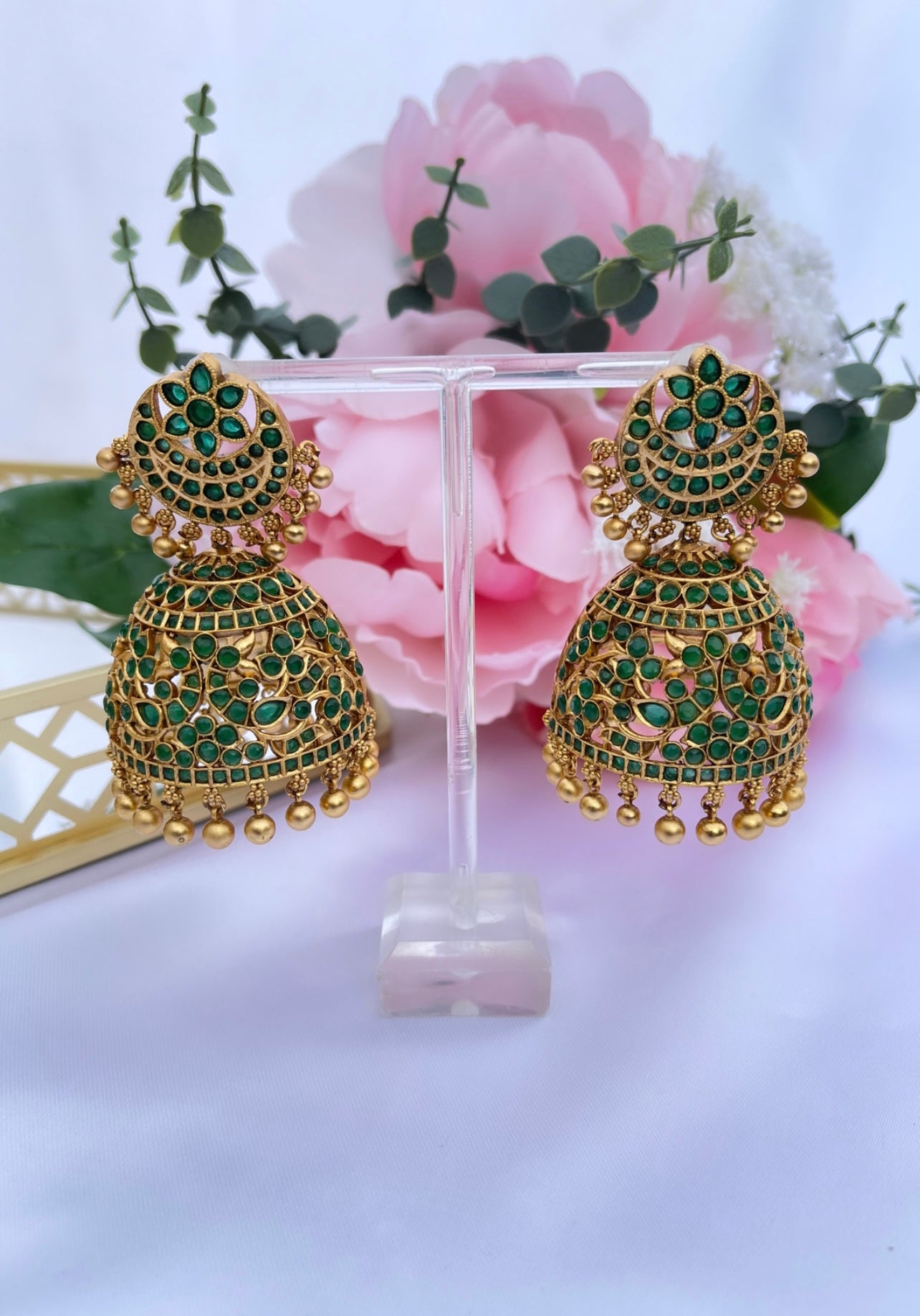 Green/Gold Jhumke