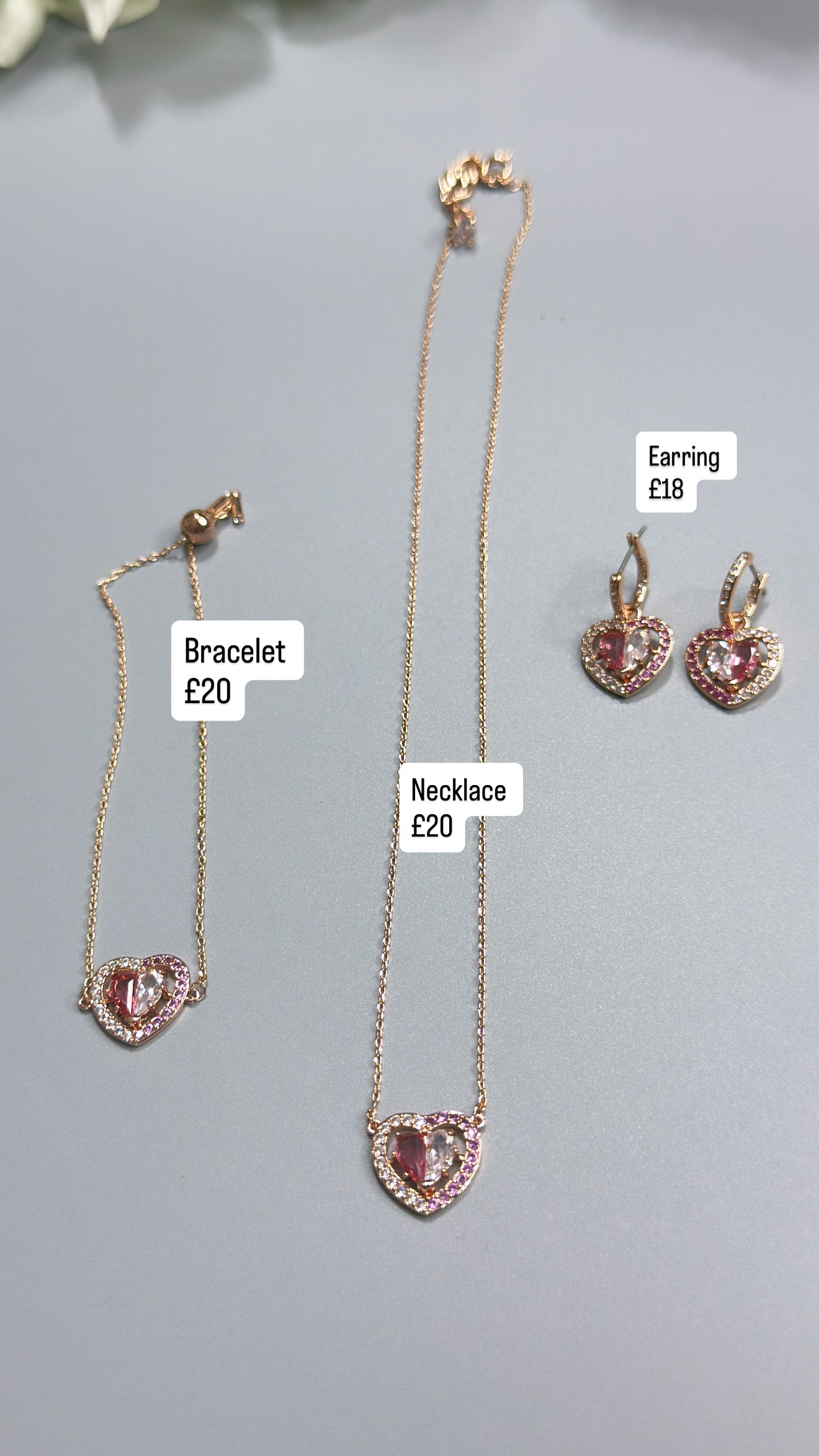 Bracket necklace & earrings