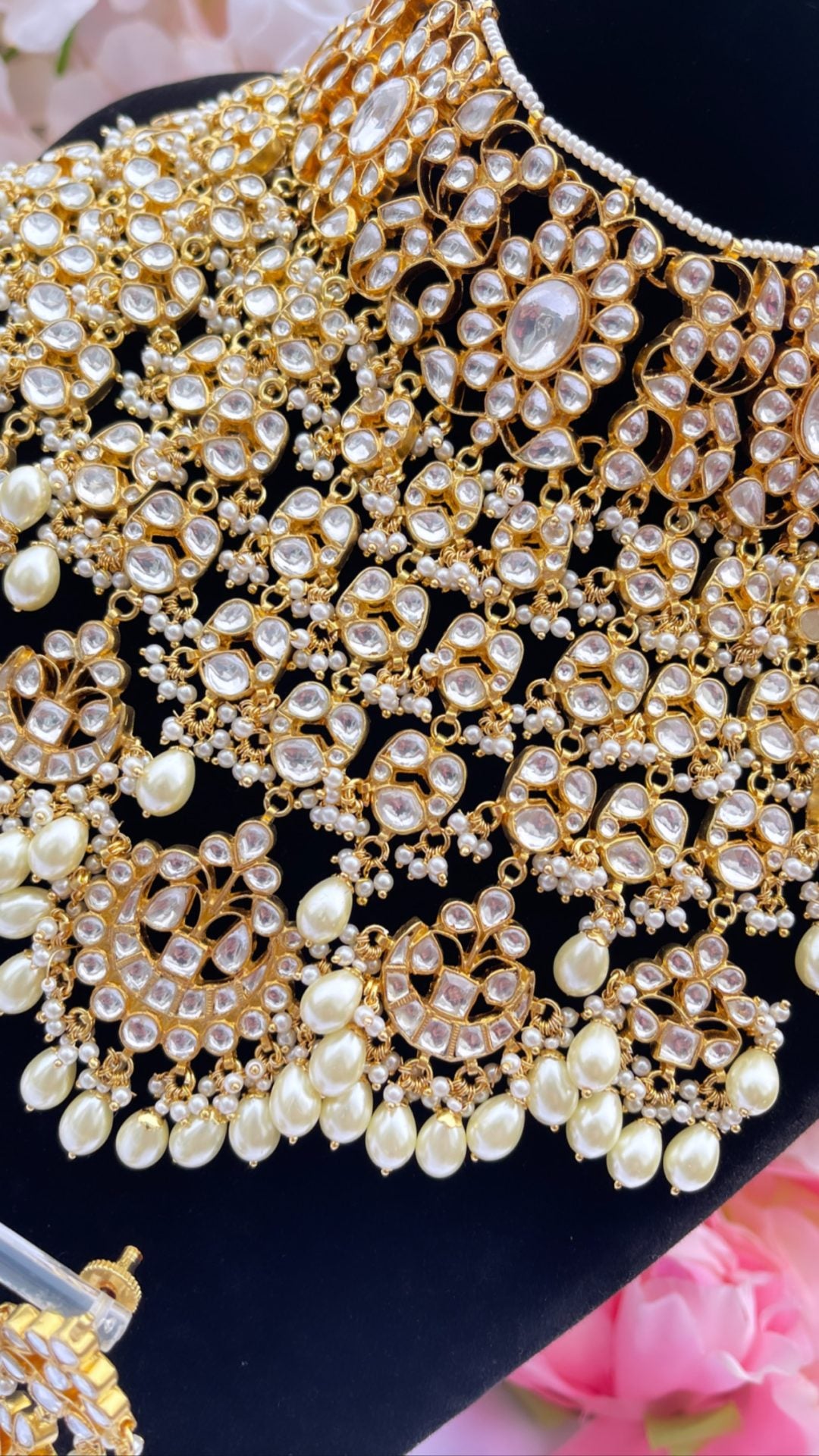 Gold/White Pachi Kundan Set