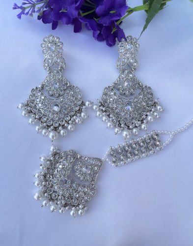 Naaz Silver Tikka Set