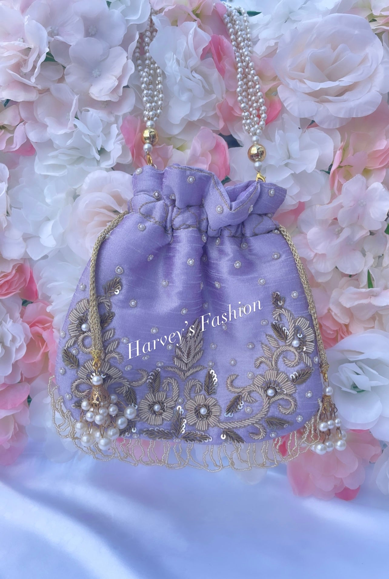 NIMRAH Lilac Potli Bag