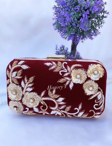 Maroon Clutch Bag
