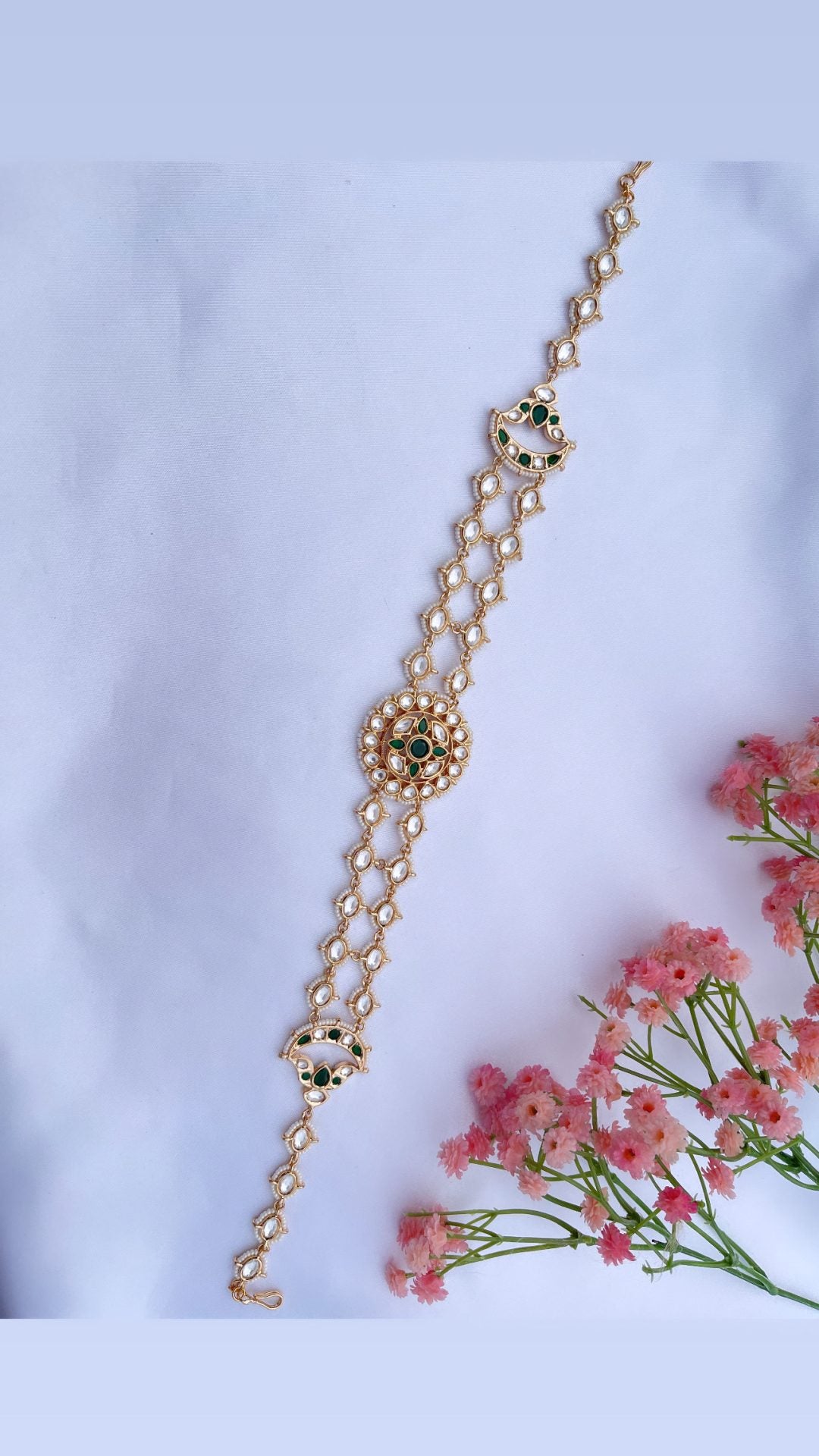 Green Kundan Headpiece