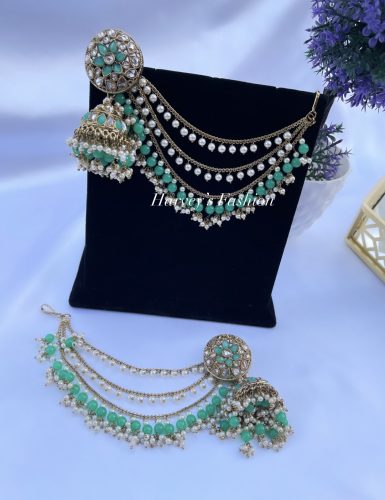 MANDY LIGHT GREEN Jhumke