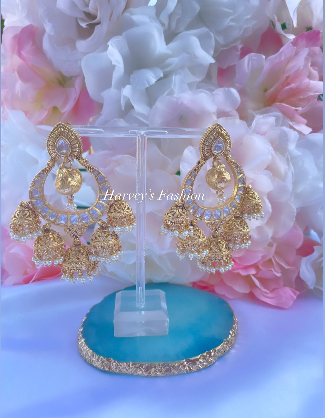 Gold Plated Uncut Earring