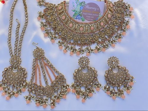 REENA Peach Bridal Set