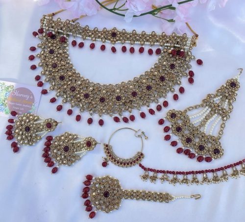 NIMA Red Bridal Set