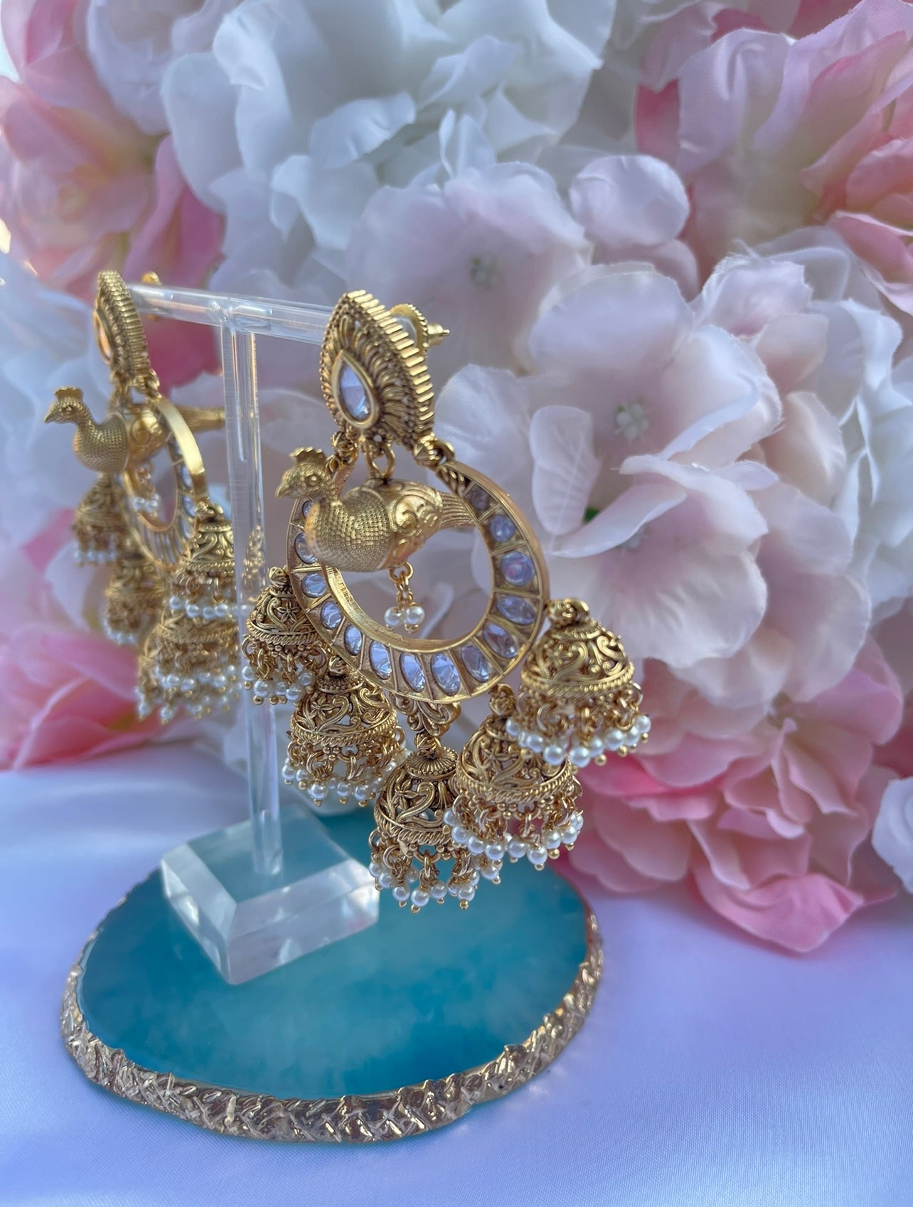 Gold Plated Uncut Earring