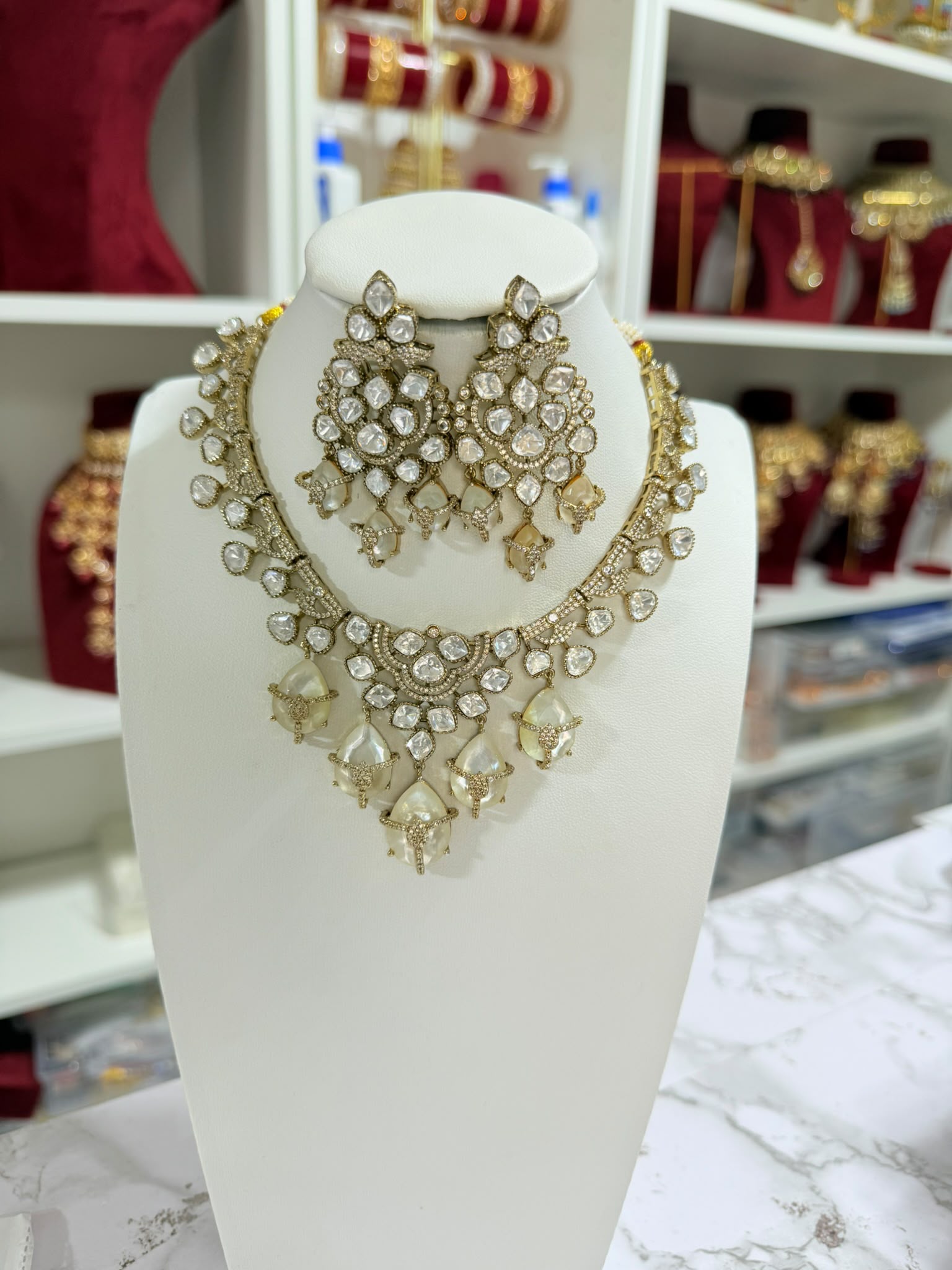 Moissanite necklace set