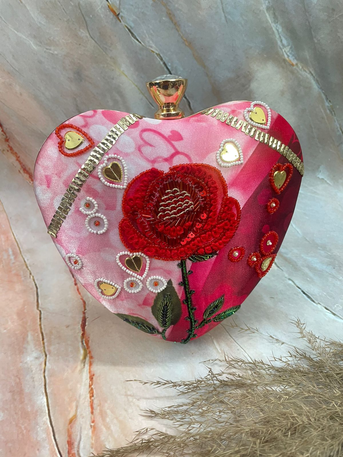 Red/Pink Clutch Bag