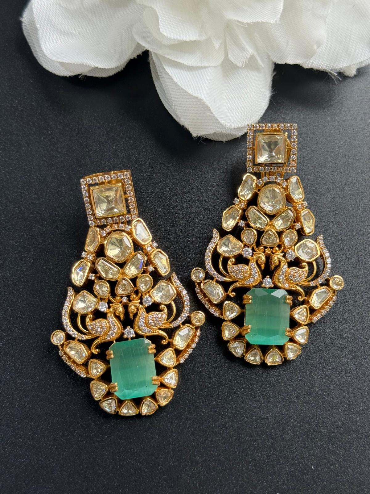 Kajal premium quality green earring