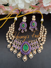 Moissanite designer necklace set