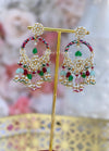 Multi Pachi Kundan Earrings