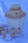 Heavy Pink Kundan Set