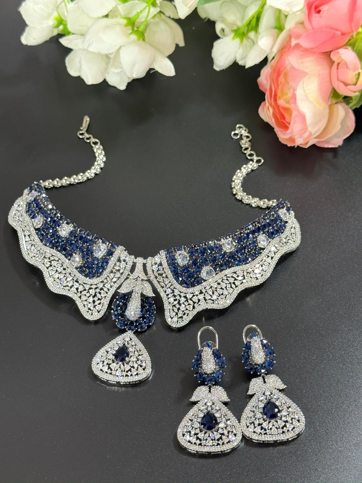 Rose cut stone necklace