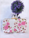 White & Pink Clutch Bag