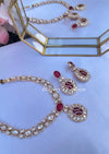 Madhuri Kundan Ruby Necklace Set