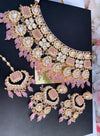 Maharani Uncut Kundan Pink Necklace Set