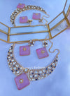 Pink Kundan Doublet Necklace Set