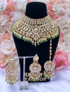 Green Pachi Kundan Set