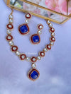 Kundan Red and Blue Set