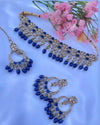 Simrat Blue Polki Choker Set