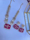 Moissanite Kundan Long Necklace Set