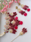 Jannat Hot Pink Kundan Bridal Set