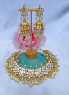 White Pachi Kundan/Mop Necklace Set