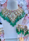 Rania Hand-Painted Green Beads Necklace Set