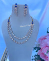 Blue Double Layer Kundan Set