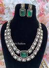 Gauri Moissanite Green Necklace Set