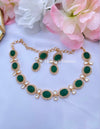 Green Moissanite Choker/Necklace Set