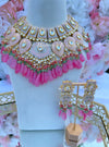 Rania Hand-Painted Pink Necklace Set