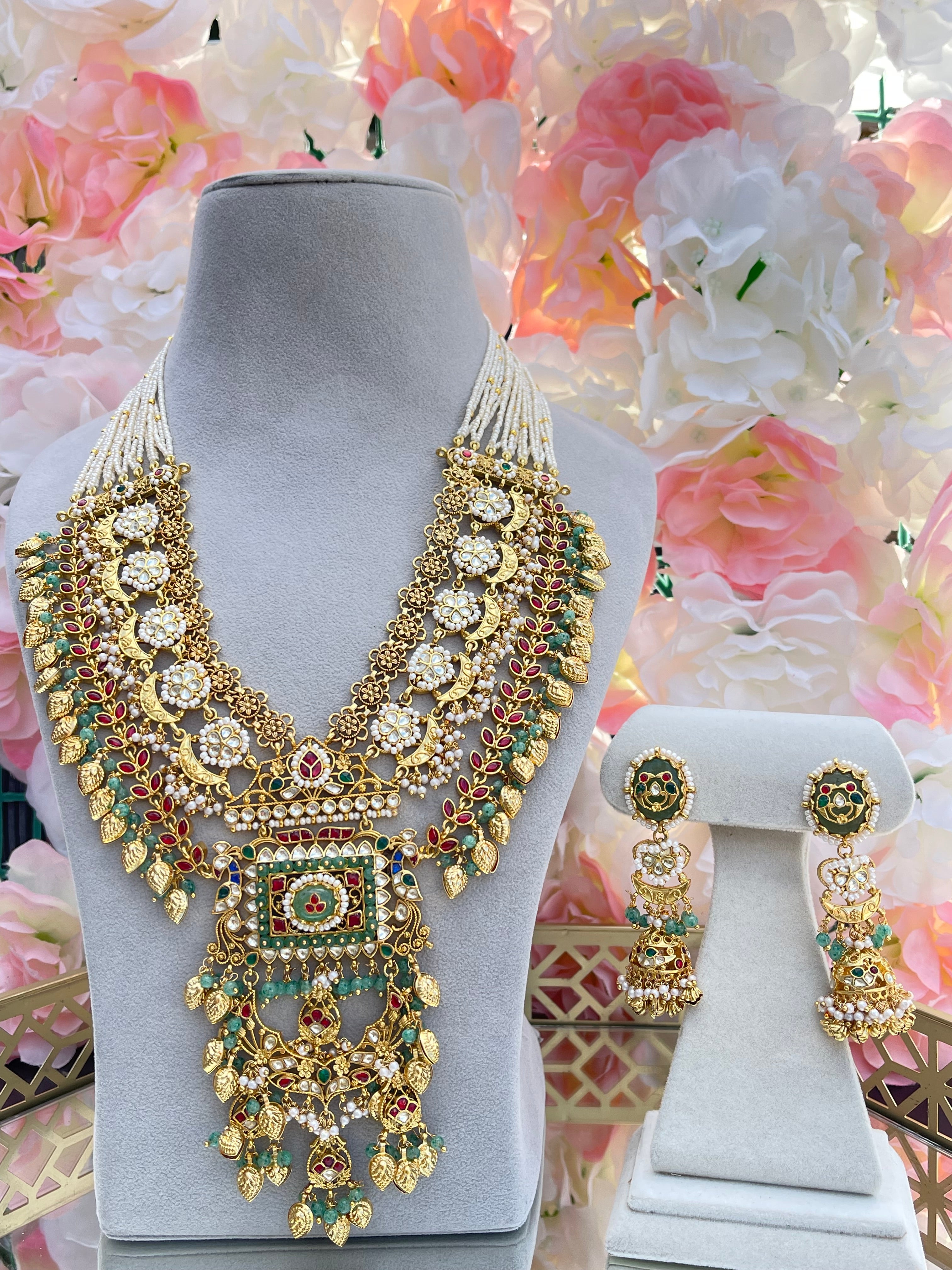 Premium quality Pachi Kundan doublet stone set