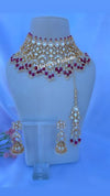 Pachi Kundan Red Necklace Set