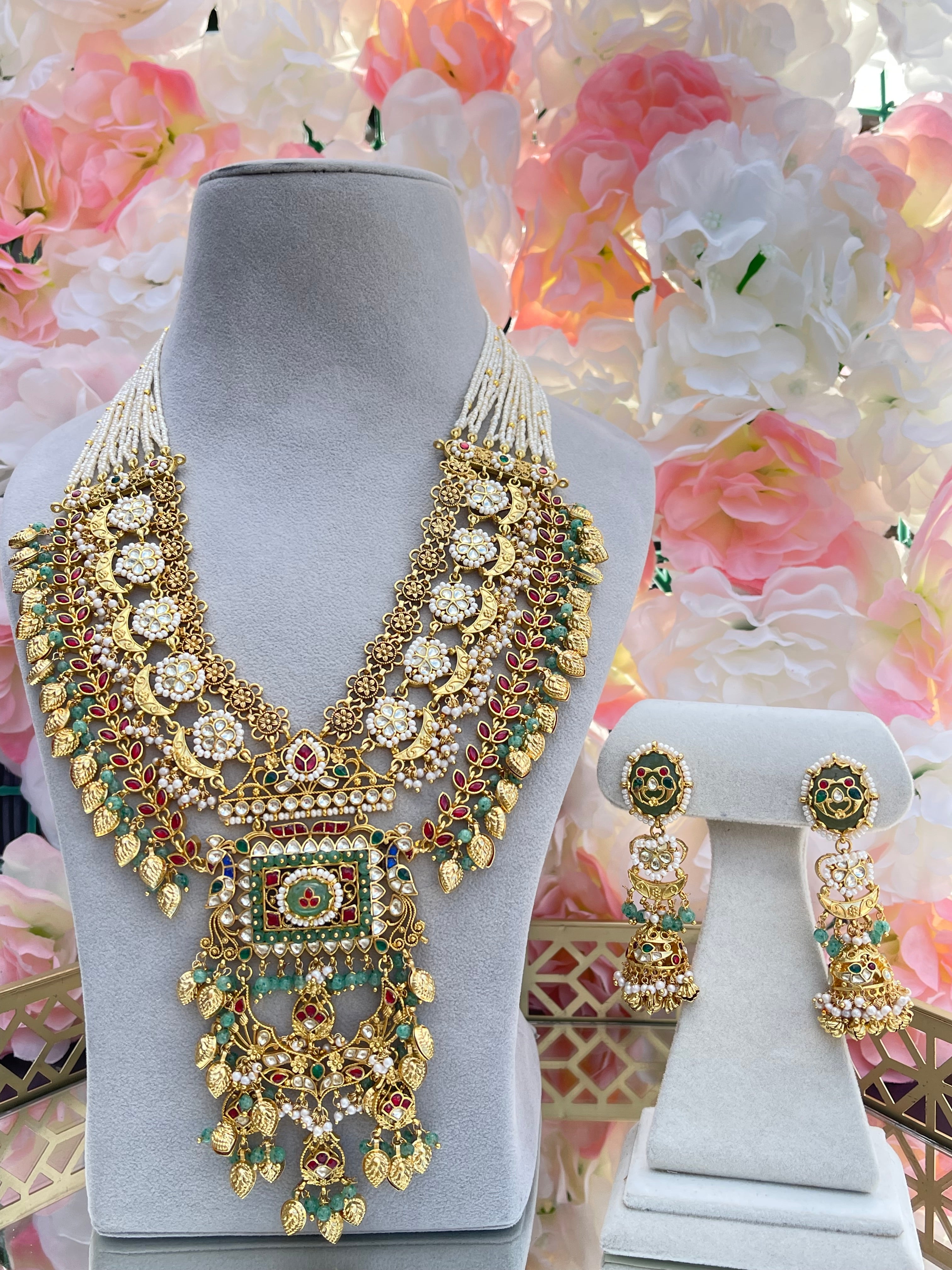 Premium quality Pachi Kundan doublet stone set