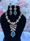 Simran Moissanite Turquoise Kundan Necklace Set