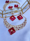 Red Kundan Doublet Necklace Set